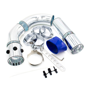 Universal 3" 76mm Car Air Intake Pipe Aluminum Alloy Intake Pipe Kits Turbo Direct Cold Air Filter Injection System